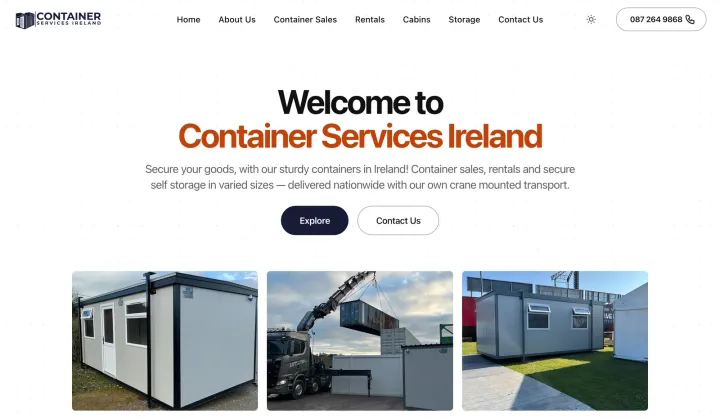 Container Services Ireland website