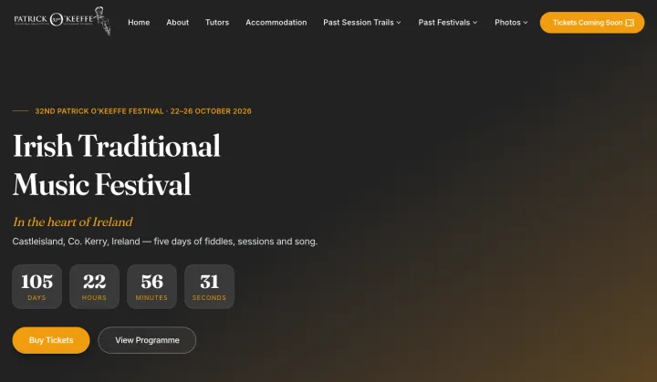 Patrick O’Keeffe Festival website