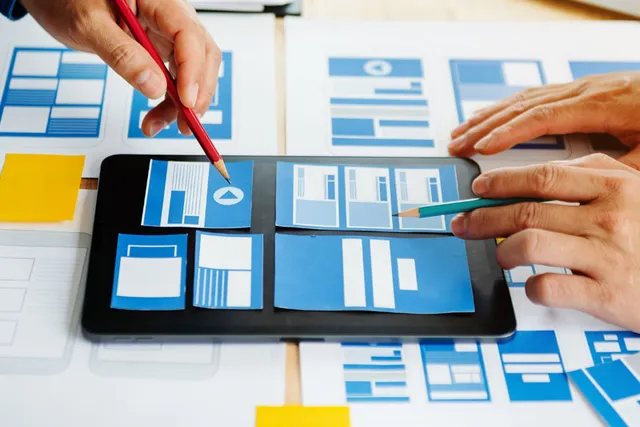 Web design work for Irish businesses displayed on a laptop